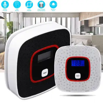 

Carbon Monoxide Detector and Smoke Alarm with Voice Warning LCD Digital Display Warning High Sensitive Monoxide Poisoning Alarm