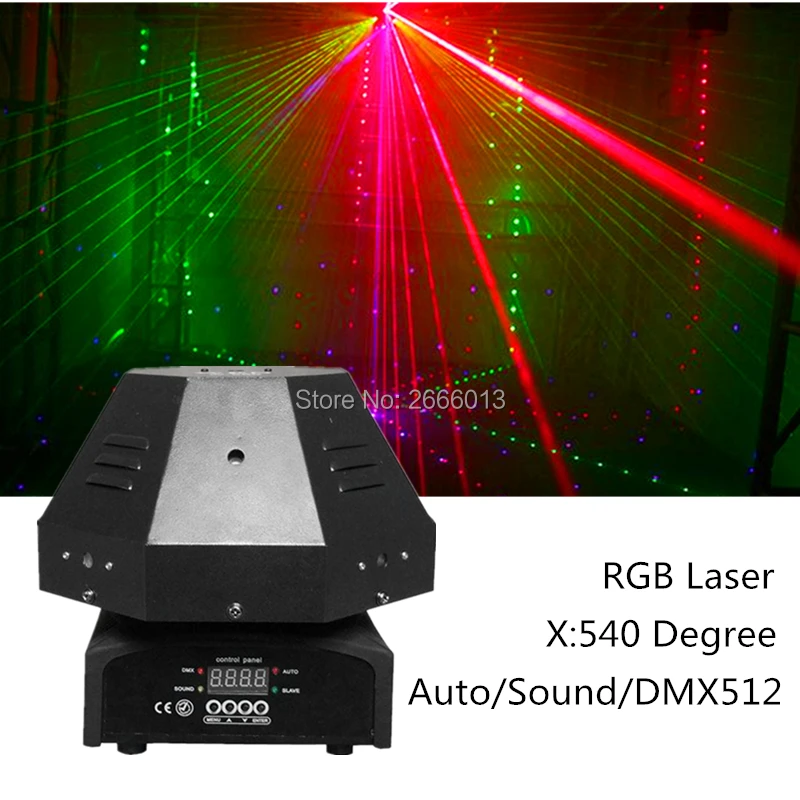9 линз RGB цвет движущаяся головка сканирующий лазерный свет DMX512/Авто/звуковой луч