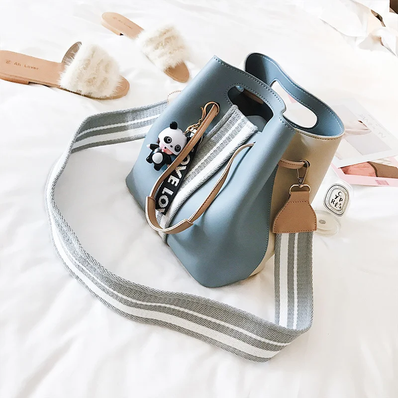 

2019 crossbody bags for women leather handbags luxury handbags women bags designer Pendant bucket shoulder bag bolsa sac a main