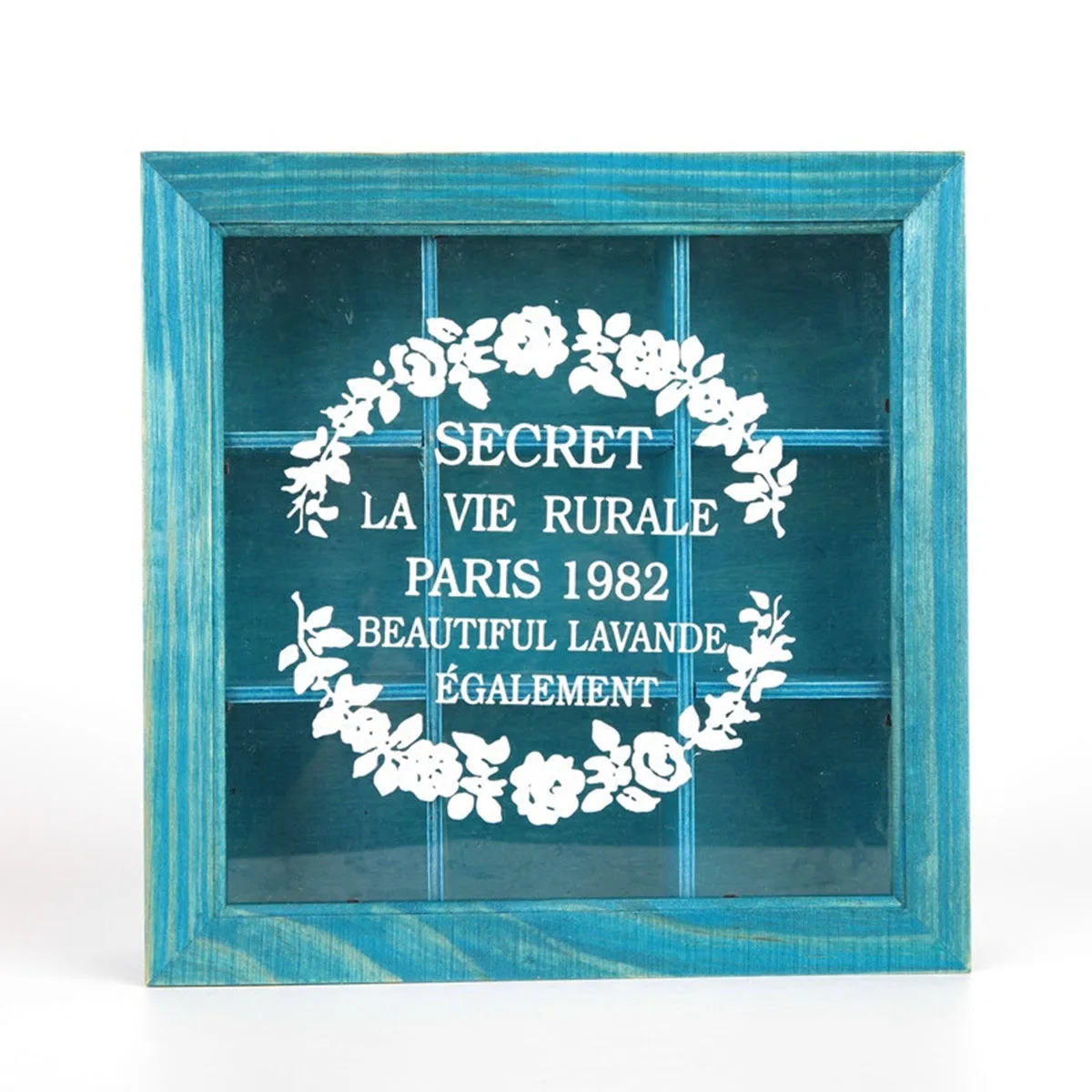 

CSS 9 Section Wooden Chic Tea Box Compartments Container Bag Chest Storage Spice New Store Boxes Cosmetics Jewelly 24 X 24 X 7