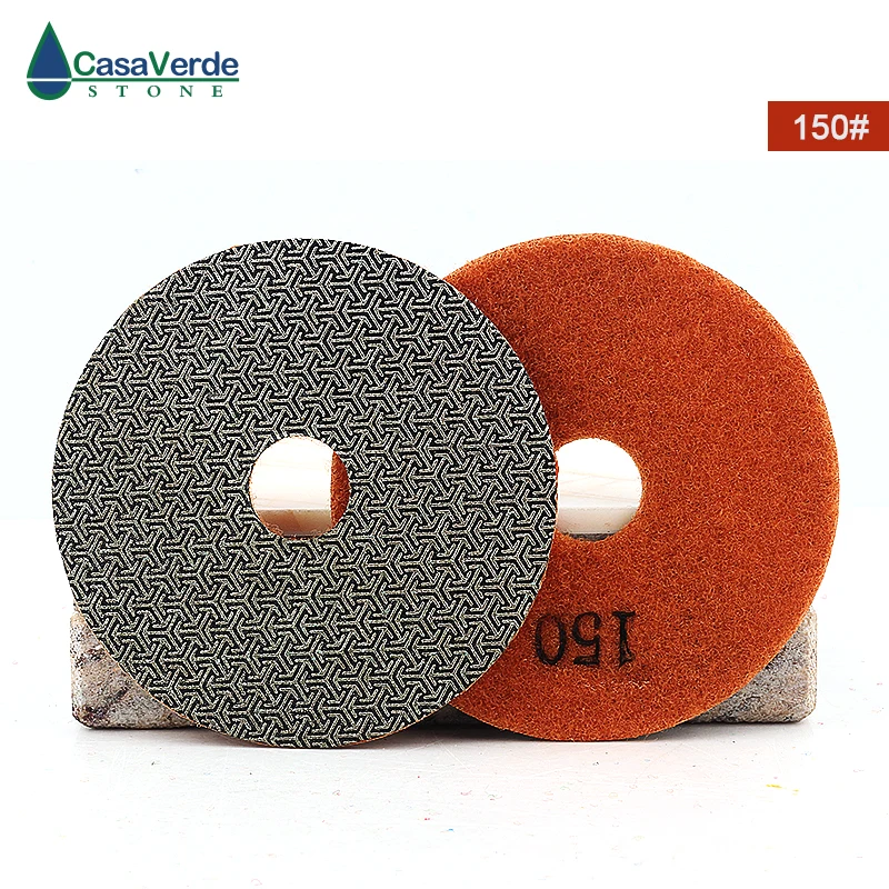 Beste 1 stk partij 4 inch 100mm diamond Electroplated polijsten Pad Snelle Verwijdering Tegel Glas Beton Steen Schuren Schijf Metalen Polijsten