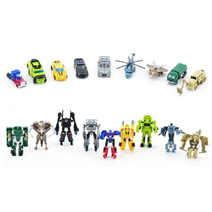 Mini Car Deformation Robot helicopter truck diecast car Mini Home Ornaments Transformers Deformed car Kid Toys