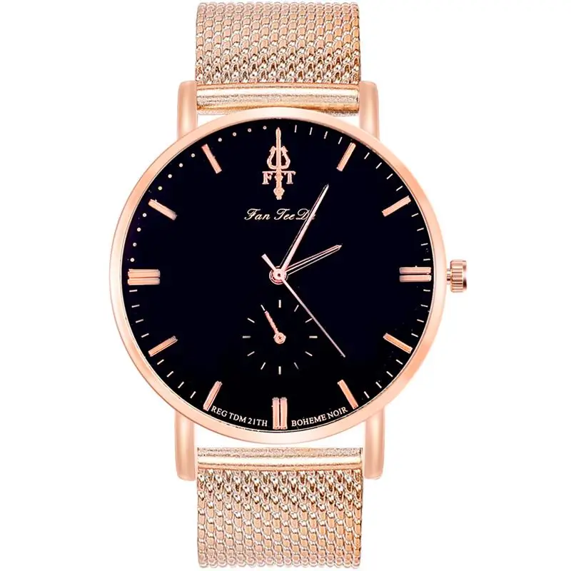 

Womens Fashion Watch Lady Luxury Aluminum Alloy Band Quartz Wristwatch Rose Gold Stainless Steel Dress Watches King Hoon Pattern