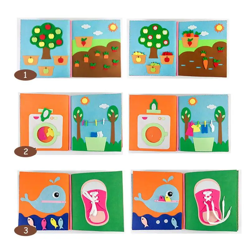 3D Kid Cloth Book DIY Panting Book Manual Intelligence Puzzle Children Toy Book Early Education Development Reading Book 3D Kid Cloth Book DIY Panting Book Manual Intelligence Puzzle Children Toy Book Early Education Development Reading Book