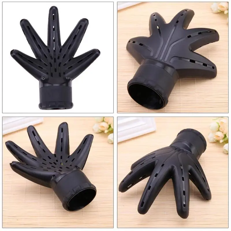 Black Hand Shape Plastic Hair Dryer Diffuser Professional Hairdressing Salon Hairstyling Accessories For Curly Hair Black Hand Shape Plastic Hair Dryer Diffuser Professional Hairdressing Salon Hairstyling Accessories For Curly Hair