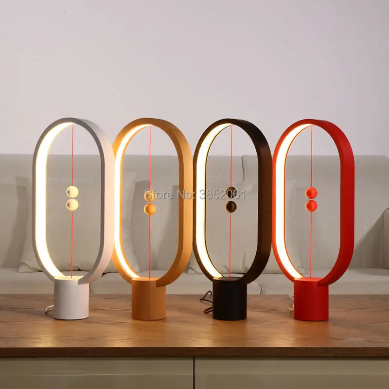 

Dropshipping Heng Balance Lamp LED Night Light USB Powered Home Decor Bedroom Office Table Night Lamp Novel Light Gift For Kids