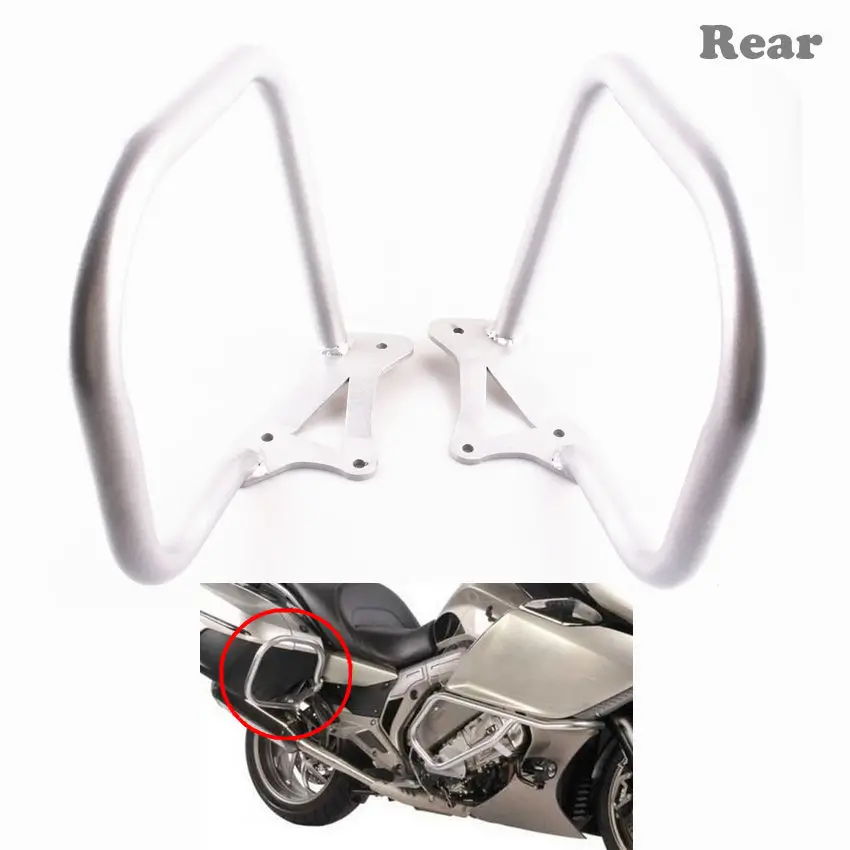 

Rear Crash Bars Guard Protection For BMW K1600GTL 2011-2018 2012 2013 2014 2015 2016 2017 Silver