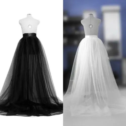 

2019 Women Long Maxi Tutu Skirt Princess Ballet Tulle Pleated Skirt Wedding Party Prom Rockabilly Evening Elastic Skirt