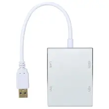 USB 3,0 к HDMI/DVI-I/VGA адаптер многопортовый видео дисплей конвертер 1080p HD US