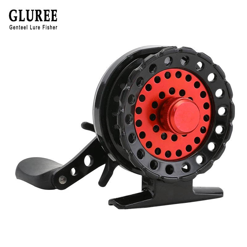 

GLUREE Plastic Steel Fishing Rafts Saltwater Fly Fishing Reel 6+1BB 2.6:1 BlackRed Cup Left/Right Hand Bait Casting Front Wheel
