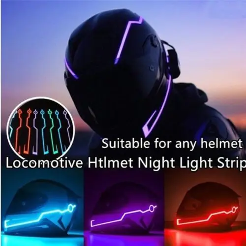 

Motorcycle Bar Signal Durable Flashing Stripe Night Riding Helmet Kit Waterproof LED Light