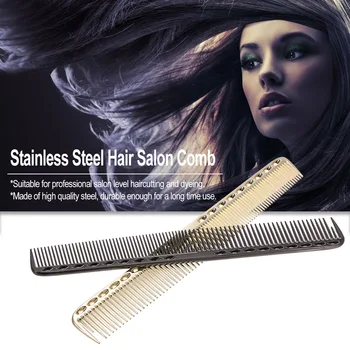 

Space Aluminum Hair Comb Professional Salon Hairdressing Comb Hair Cutting Metal Golden Black Hair Brush