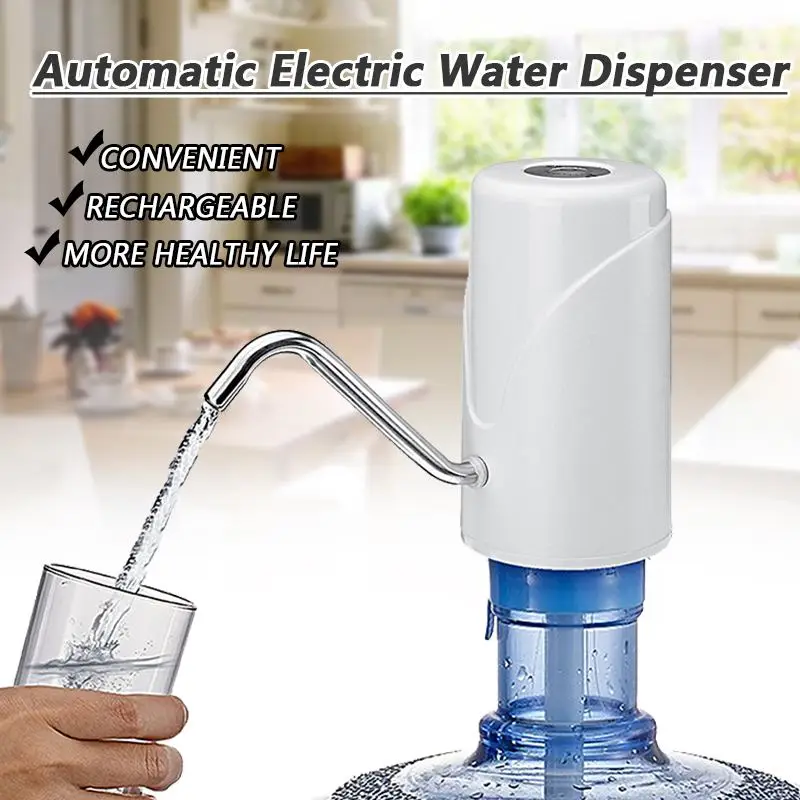 AUGIENB USB Rechargeable Automatic Electric Water Dispenser Pump Portable Drinking Bottle Water Pump