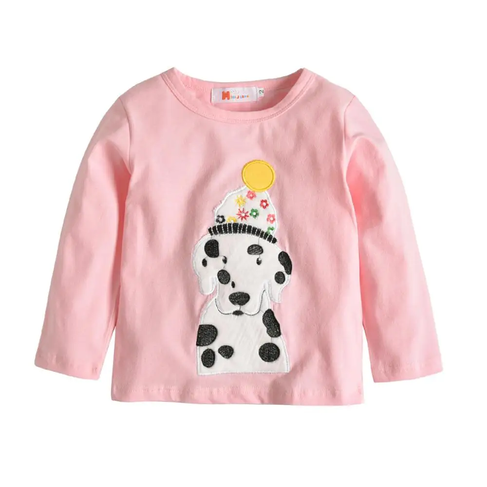 

VTOM Baby Girls Long-sleeved T-Shirt Kids Pink Cartoon T-Shirt Pure Cotton Kids Clothes With Quality Assurance XN59