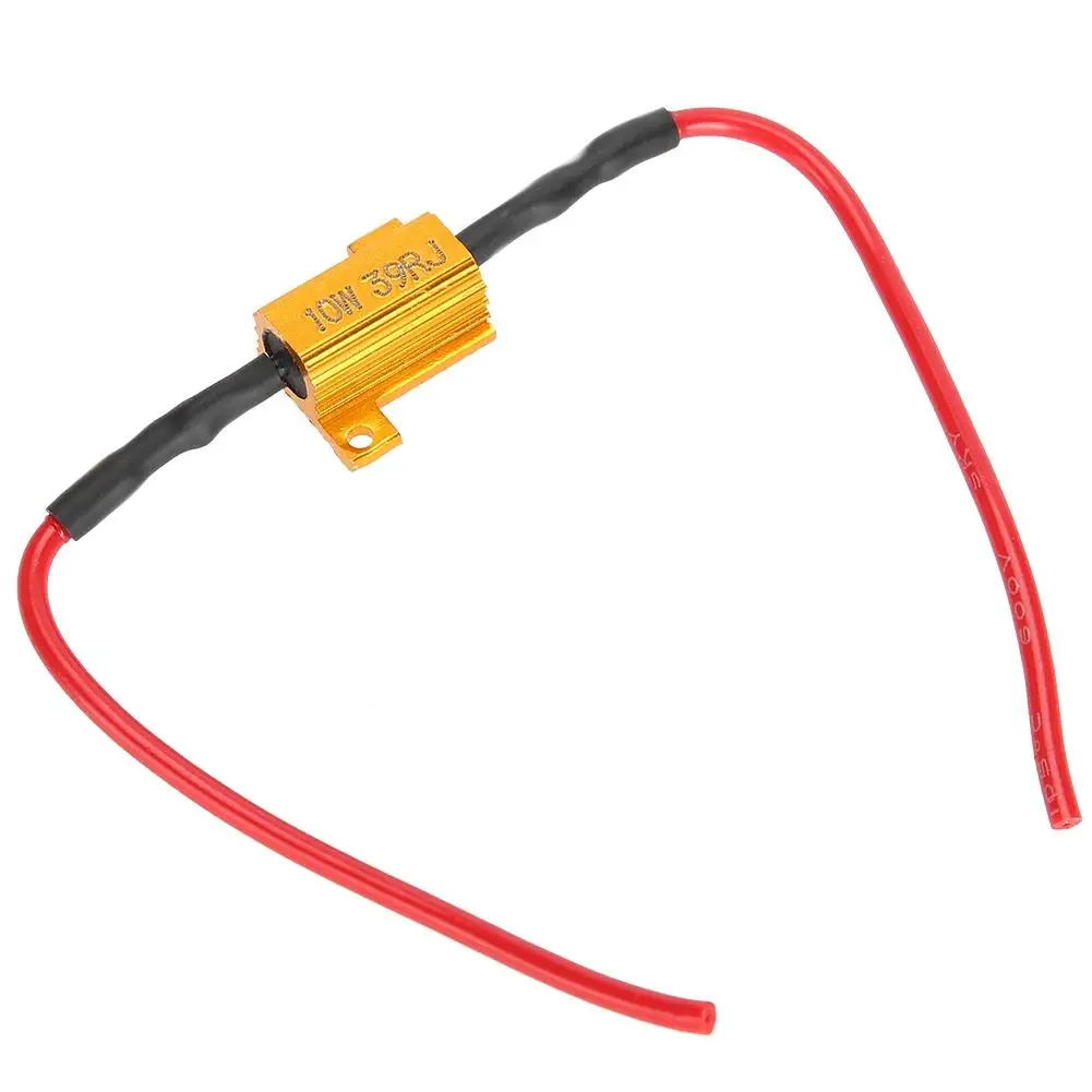 

2Pcs Car LED Decoder Anti Hyper Flash No Error Wirewound Load Resistor 10W 39 Car Styling Parts