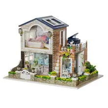 Миниатюрный набор для кукольного домика DIY деревянная Ireland модель кукольного домика с подсветкой мебель развивающие игрушки подарки для детей взрослых