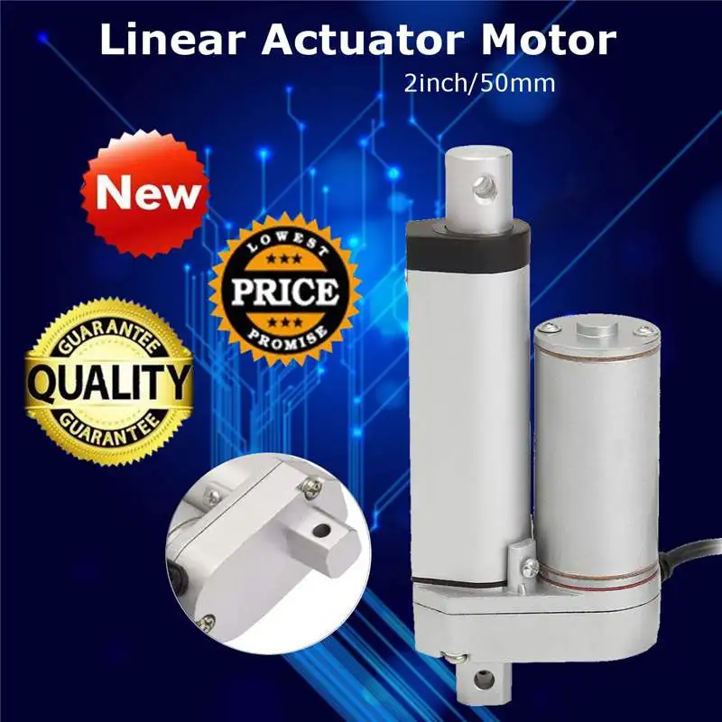 

Wolike Heavy 2 Inch DC 12V Motor Linear Actuator 225LB/900N 50mm 10mm/s Auto Lift Electric Linear Actuator