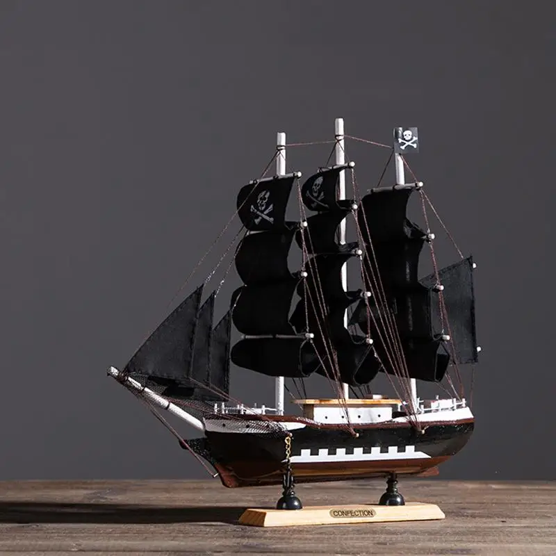 

LBLA DIY Pirate Ship Model Assembling Building Kits Wooden Sailboat Toys Sailing Model Assembled Wooden Kit Kids Toy Gift