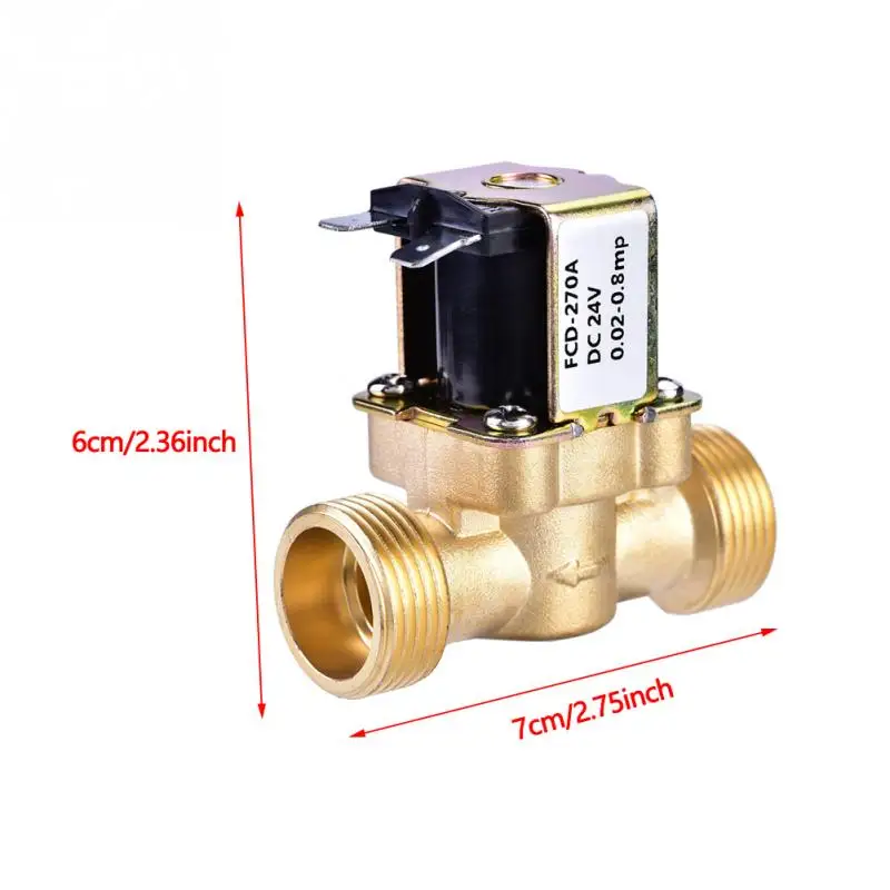Быстро раскупаемый 1 шт. 3/" DC 24V Нормально закрытый Латунь Электромагнитный электромагнитный клапан для воды Управление