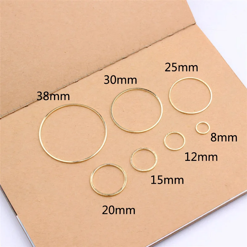 Rings for DIY Earrings Making Circle 10PCS//Pack Round Golden Silver