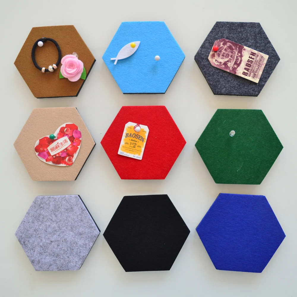 DIY Wall Stickers Innovative Hexagon Felt Wall Sticker Removable Self