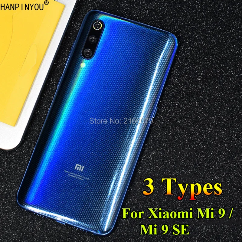 

For Xiaomi Mi 9 / Mi 9 SE Full Cover Back Carbon Fiber / Grid Sticker Durable Transparent Side Screen Protector Film