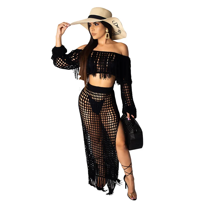 

European And American Sexy Fashion Hollow Pack Hip Beach Dress