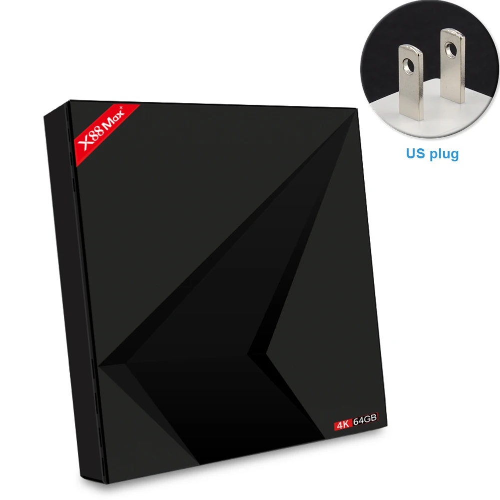 

X88 MAX+ RK3328 Smart Set Top Dual Quad Core 4K Remote Control Android 8.1 WIFI TV Box