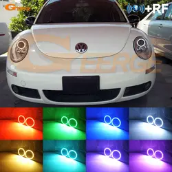 Для VW Volkswagen Жук 2006 2007 2008 2009 2010 RF Bluetooth контроллер многоцветный ультра яркий RGB светодиодный комплект ангельских глаз