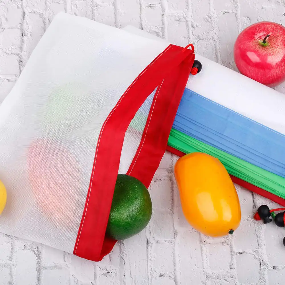 Reusable Storage Bag Mesh Produce Bags Washable Eco Friendly Bags For