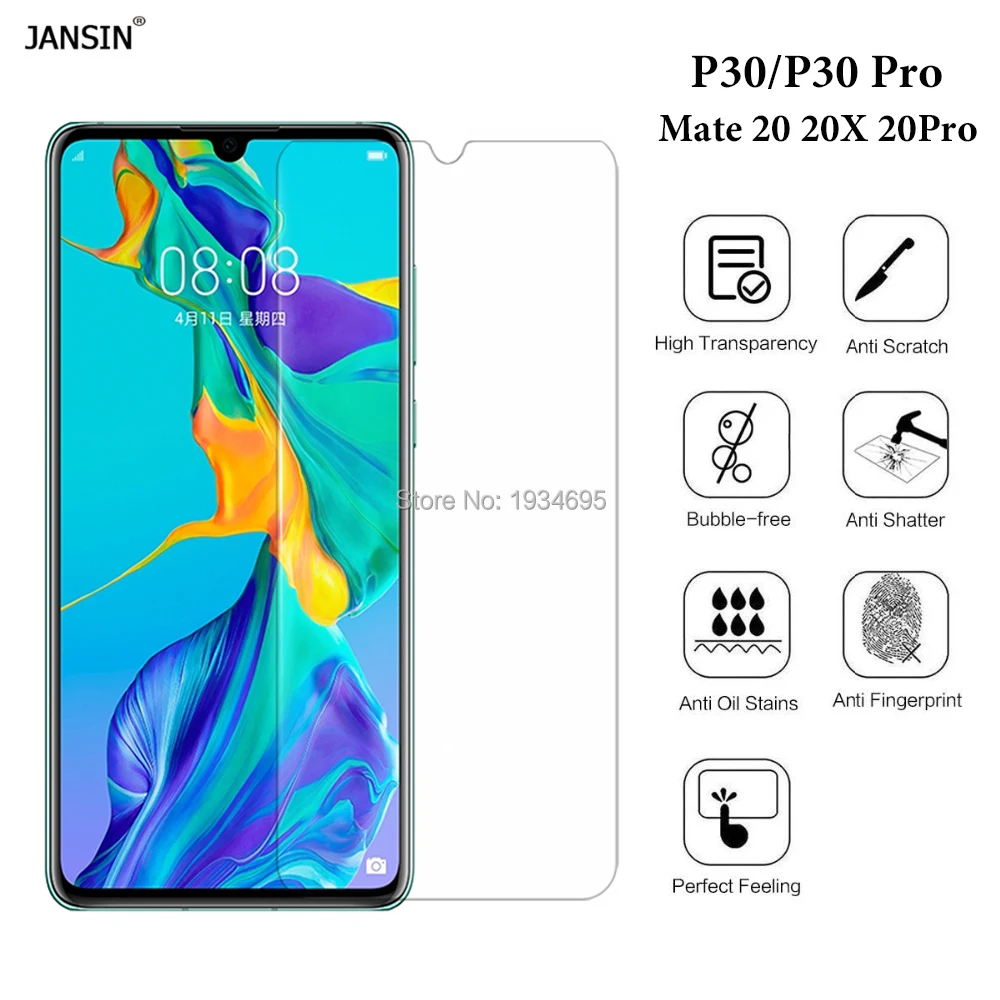 HUAWEI MATE 20X Hauwei P30 Pro Tempered Glass Screen Protector 9H Phone Protective Film for Huawei P30 Pro Mate 20 Pro