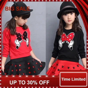 

aby clothes Girls Sets Cute cat Print Long Sleeve Tops Tutu Skirts suits