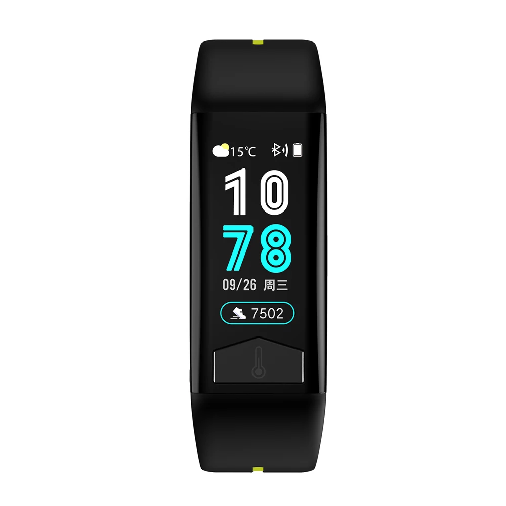 

Bakeey T02 Body Temperature Heart Rate Monitor IP68 Waterproof Activity Record Bluetooth Music Weather Health Smart Watch Band