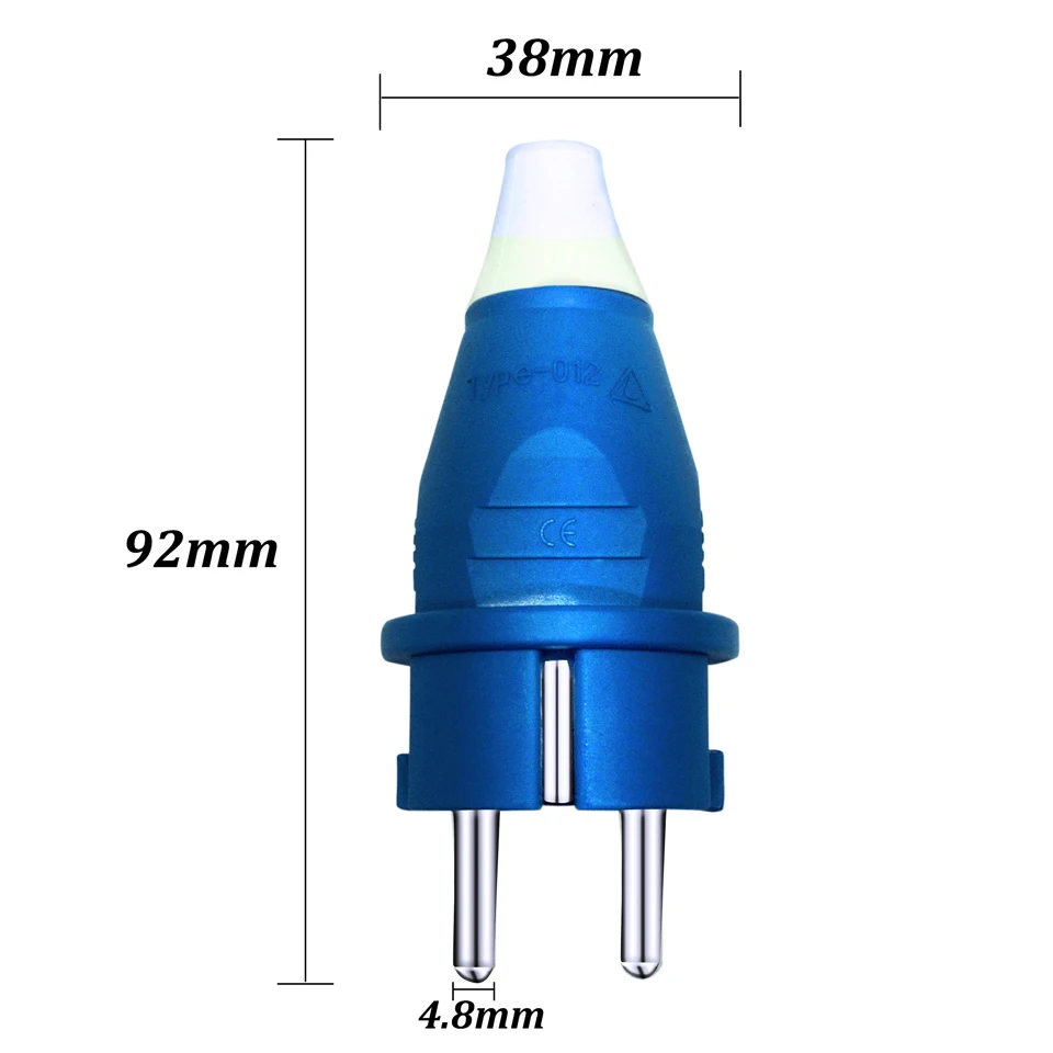 ЕС Европейский Водонепроницаемый IP54 круглый 2Pin Электрический Мощность мужской Шуко Rewireable разъем выходной адаптер Удлинительный соединитель
