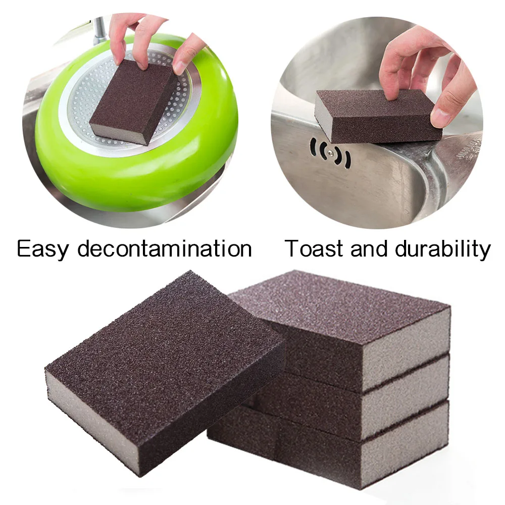 

Emery Sponge Magic Brushing Cleaning Multi-purpose Strong Cleaning Magic Brushing Pots Rust Focal Stains Rag(Large)