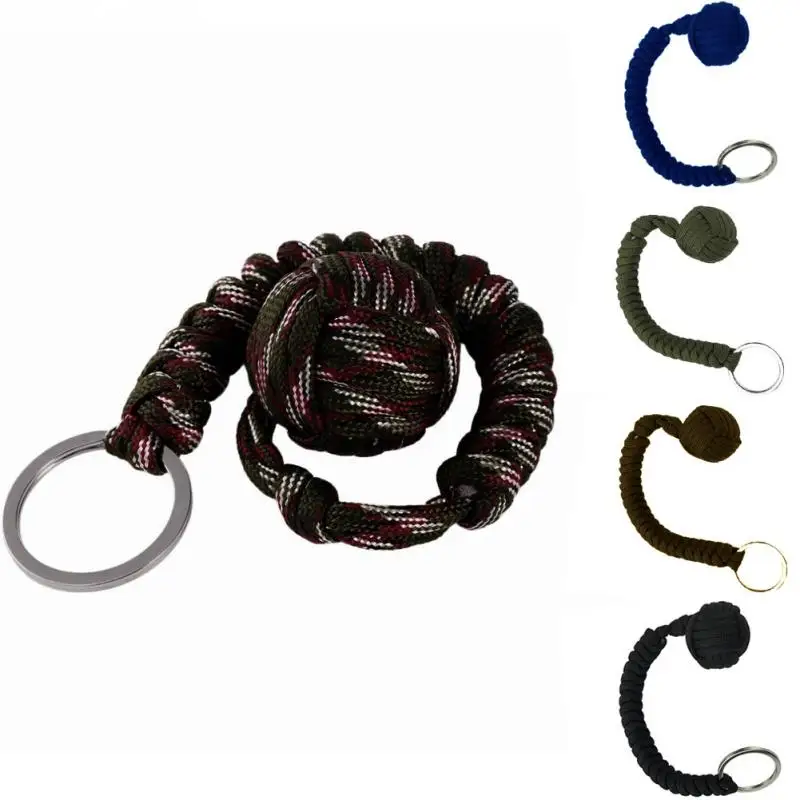 

Steel Ball Outdoor Security Bearing Self-Defense Lanyard Survival Tool Keychain Multi-Function Keyring #15