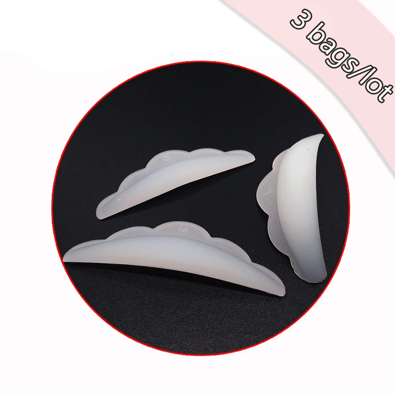 

Professional 3 Bag Eyelash Lifting Curlers flower shape reusable silicone eyelash perm Pads for eyelash perm Eyelash Extension