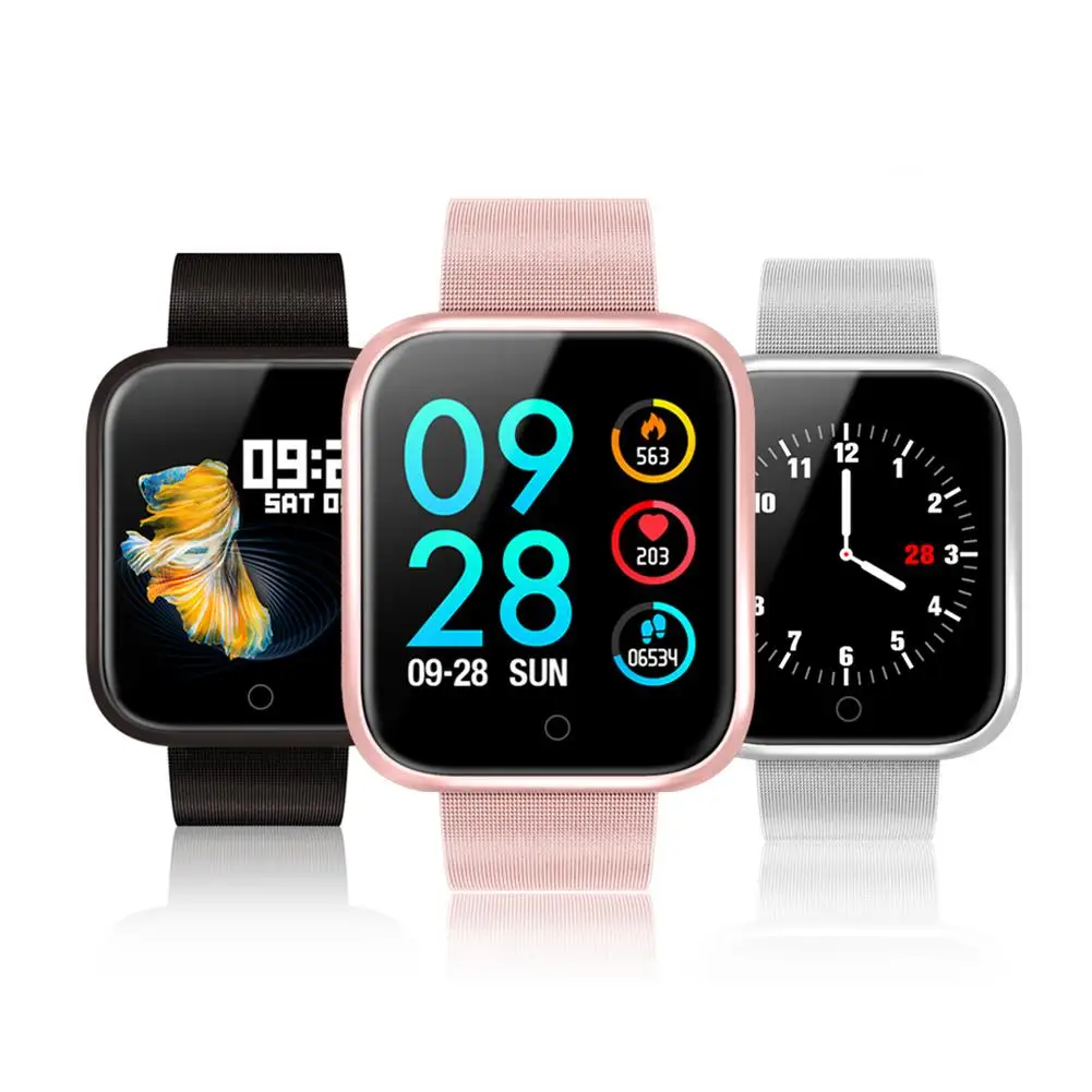 

Smart Watch Fitness Tracker With Monitor Real Time Heart Rate Blood Pressure Oxygen Measurement Waterproof Pedometer Watch
