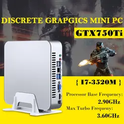 MSECORE игры Dual Core i7 3520 M с GTX750TI 4G Дискретная Mini PC Windows 7 linux Desktop компьютерный неттоп Скелет аудиовидеоцентра