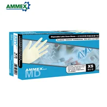 100 шт./упак. одноразовые латексные перчатки утолщенная резина с порошком анти-скольжения домашняя еда Медицинская Стоматологические перчатки