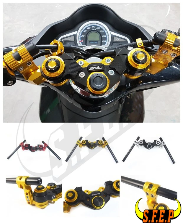 

CNC Aluminum Motorcycle Adaptable Steering Handlebar Grip For Honda GROM MSX125 MSX125SF
