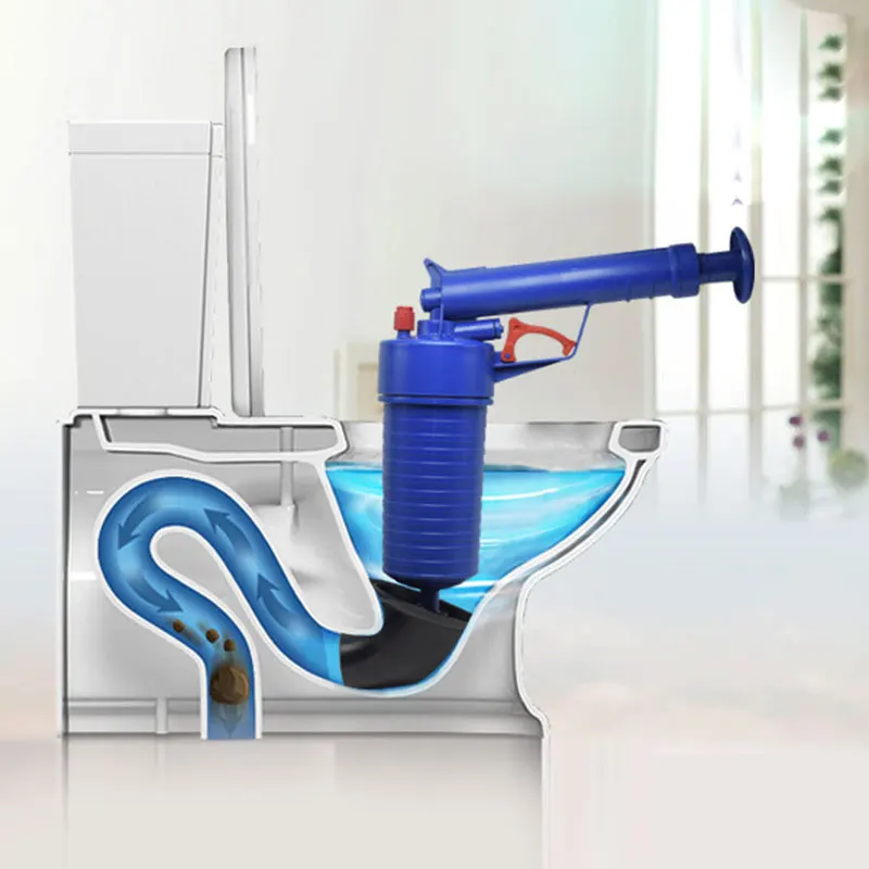 

Air Power Drain Blaster gun High Pressure Powerful Manual sink Plunger Drain cleaner for Kitchen Bath Toilet Dredge Plunger Tool
