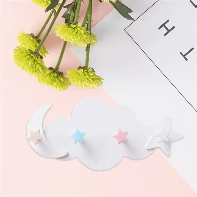 Клейкий крючок для крепления к стене, декоративный крючок для облаков ...