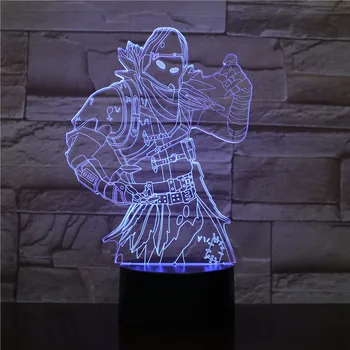 

Raven Skins Game Table Desk Lamp 7 Colors Touch Switch 3D Visual LED Lava Light Acrylic Illusion Room Lighting Toys Gift 2303