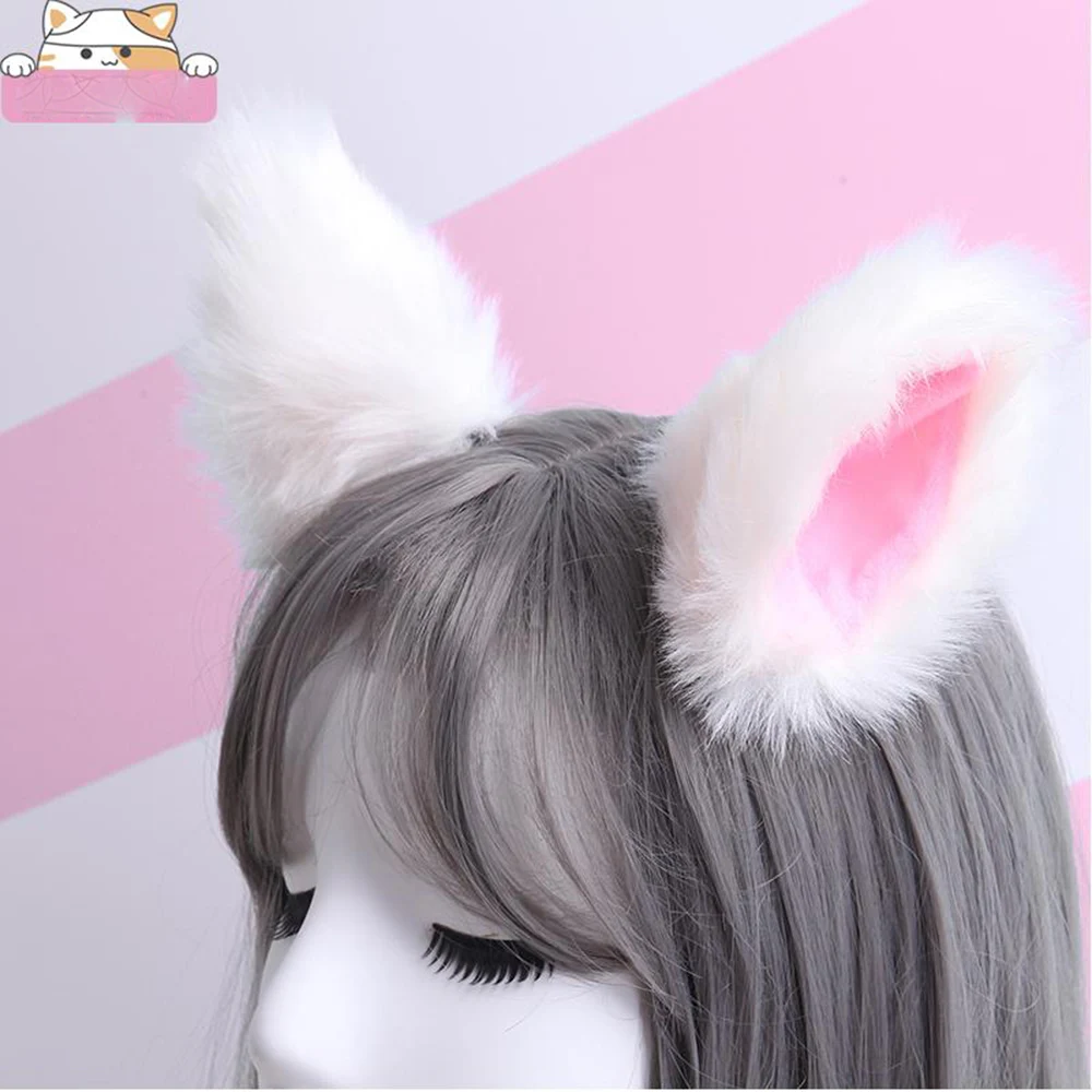 

Lovely 1 Pair Cat Ear Hair Clip Fur Ears Shape Hairpins Cosplay Party Headwear DIY Decor For Ladies Hair Accessories 13 Colors