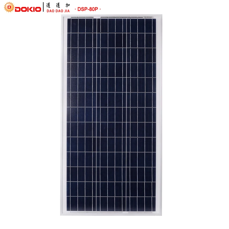 

DOKIO Brand 80W 12V/18V Solar Panel Cell/Module/System Charger/Battery Russian Clearance For Solar panel system Kits