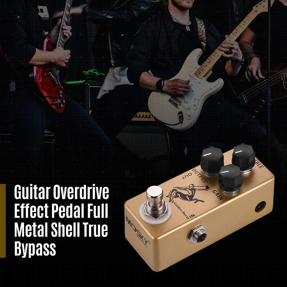 MOSKY Horse Guitar Effect Pedal Overdrive Guitar Pedal Full Metal Shell True Bypass Guitar Parts & Accessories