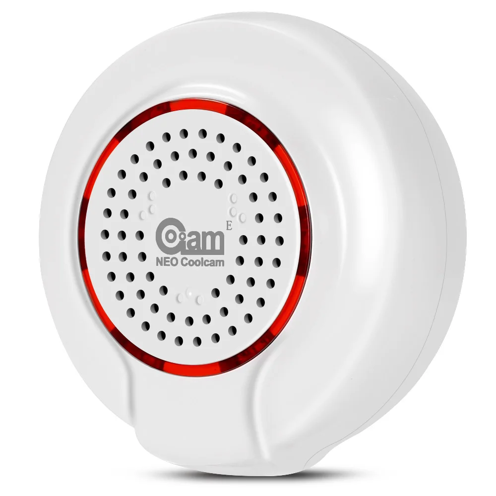 

NEO Coolcam NAS-AB01Z Wireless Loudspeaker Acousto-optic Alarm Sensor Compatible with Z wave Plus Sensor Alarm Home Automation