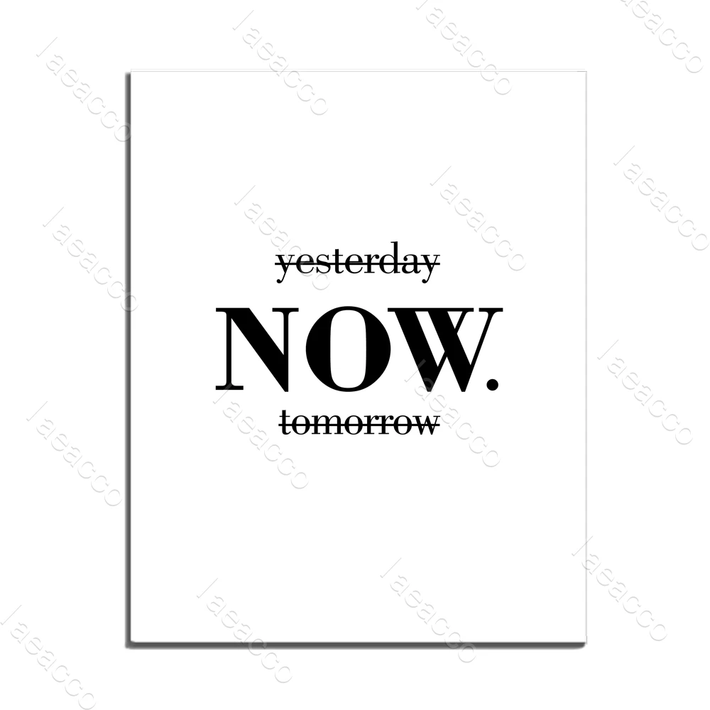 

Modern Now Simple Quotes Wall Art Canvas Posters and Prints Minimalist Painting Picture for Living Room Decor No Frame