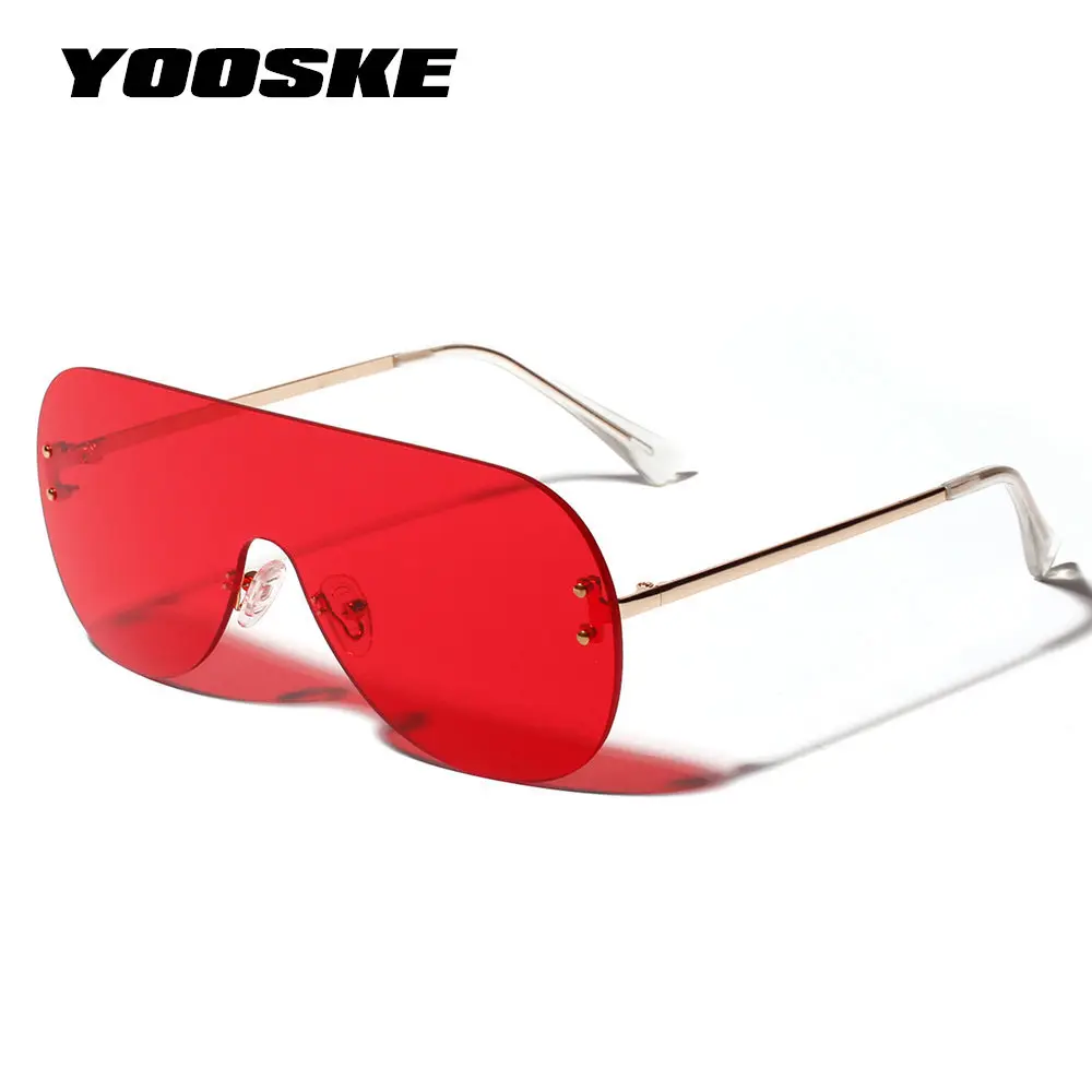 

YOOSKE Oversized Sunglasses Women Vintage Luxury Brand Designer Sun glasses Men Brown Black Red Orange Fashion Eyewear UV400